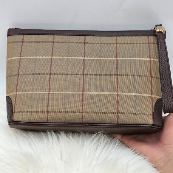 Burberry Brown Plaid Clutch - Picture 4 of 15